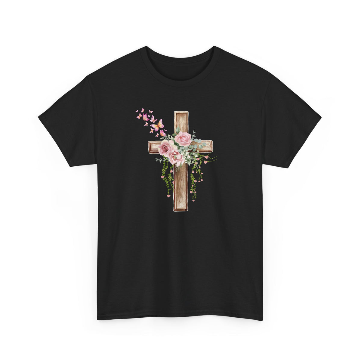 Floral Wooden Cross