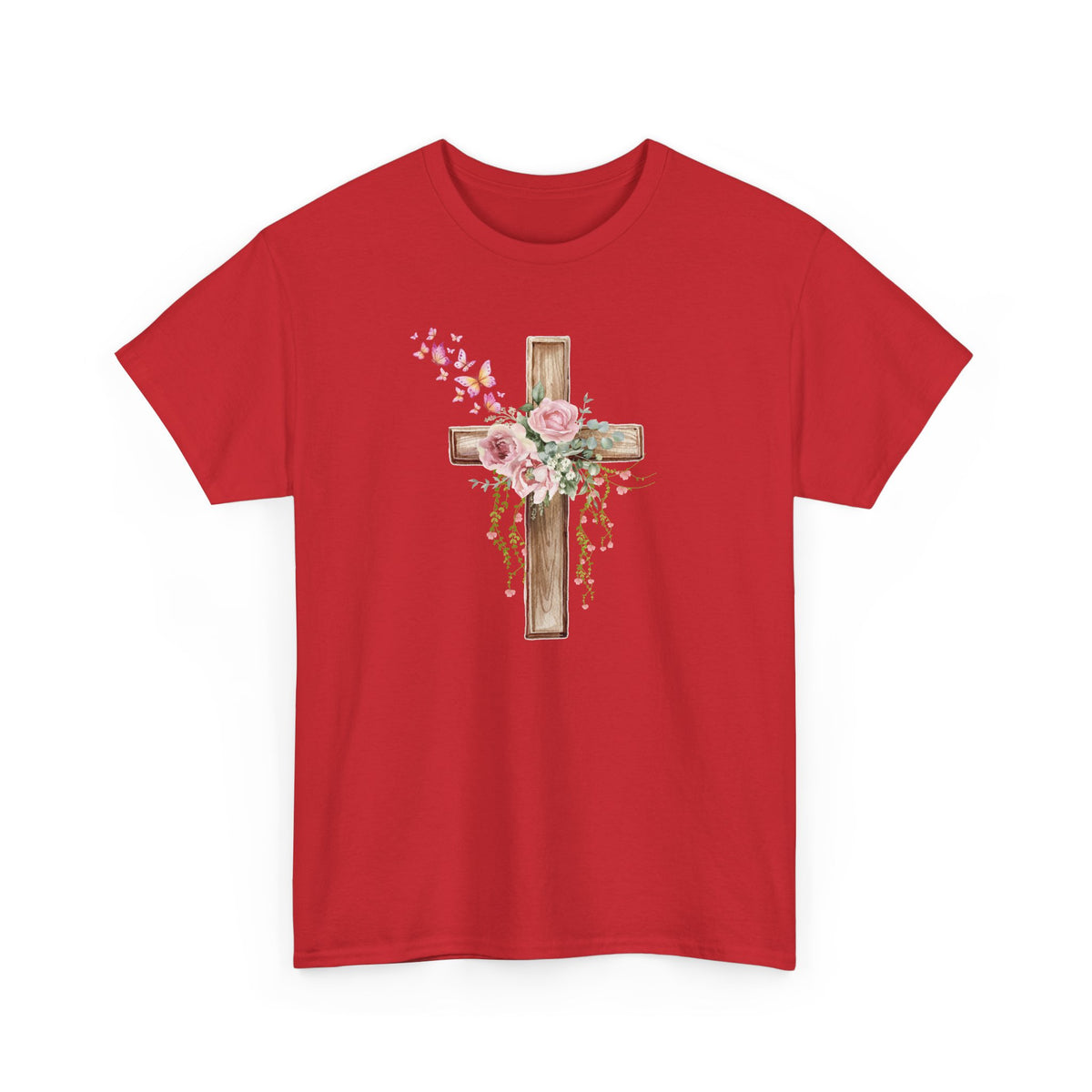 Floral Wooden Cross