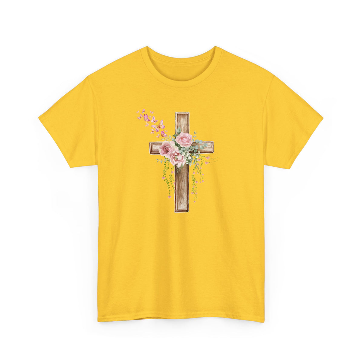 Floral Wooden Cross