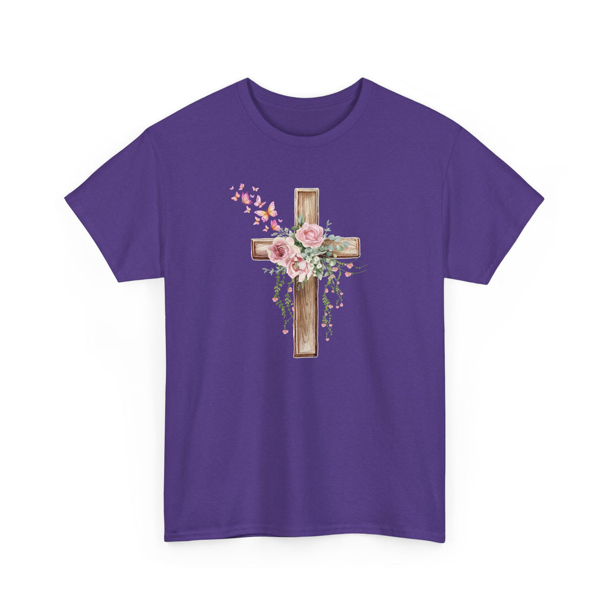 Floral Wooden Cross
