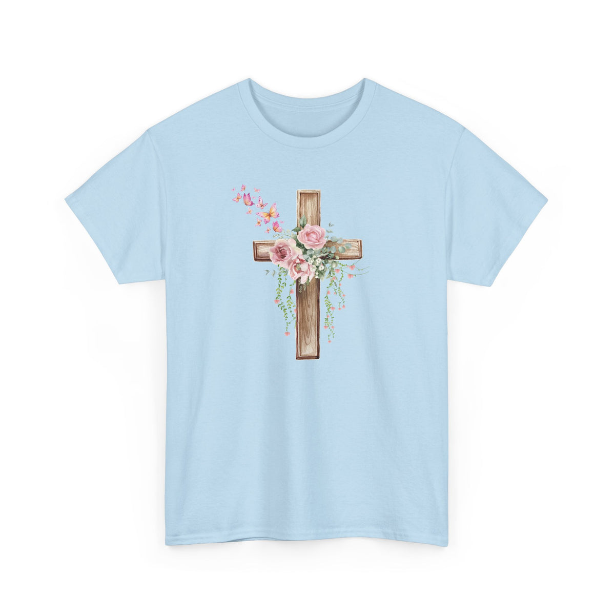 Floral Wooden Cross